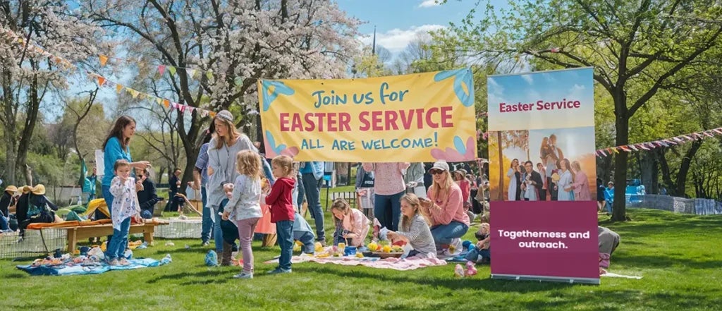 How Custom-Printed Banners Support Church Community Outreach 