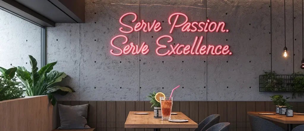 Serve Passion Neon Signs
