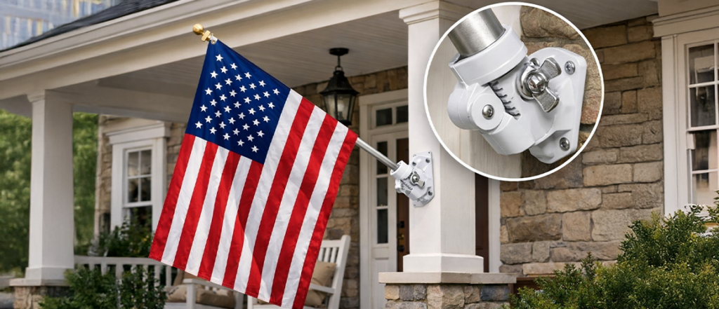 House-Mounted Flagpoles - BannerBuzz